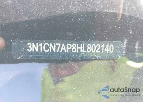 2017 Nissan Versa 1.6 S/1.6 S+/1.6 Sl/1.6 Sv from USA, damaged, VIN 3N1CN7AP8HL802140